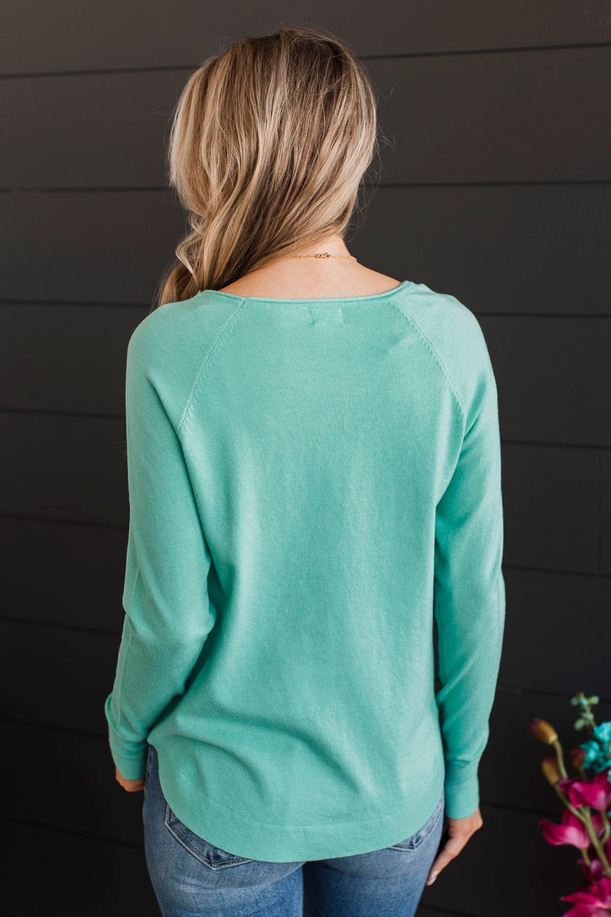 Butter Me Up Knit Sweater- Mint