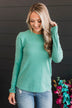 From The Heart Knit Sweater- Mint