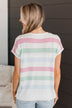 Pure Excellence Striped Knit Top- Ivory