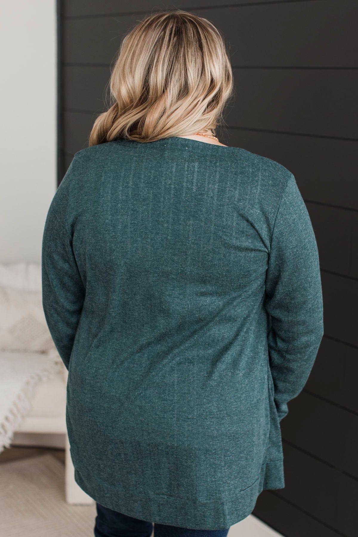 All To Ourselves Knit Cardigan- Dark Teal