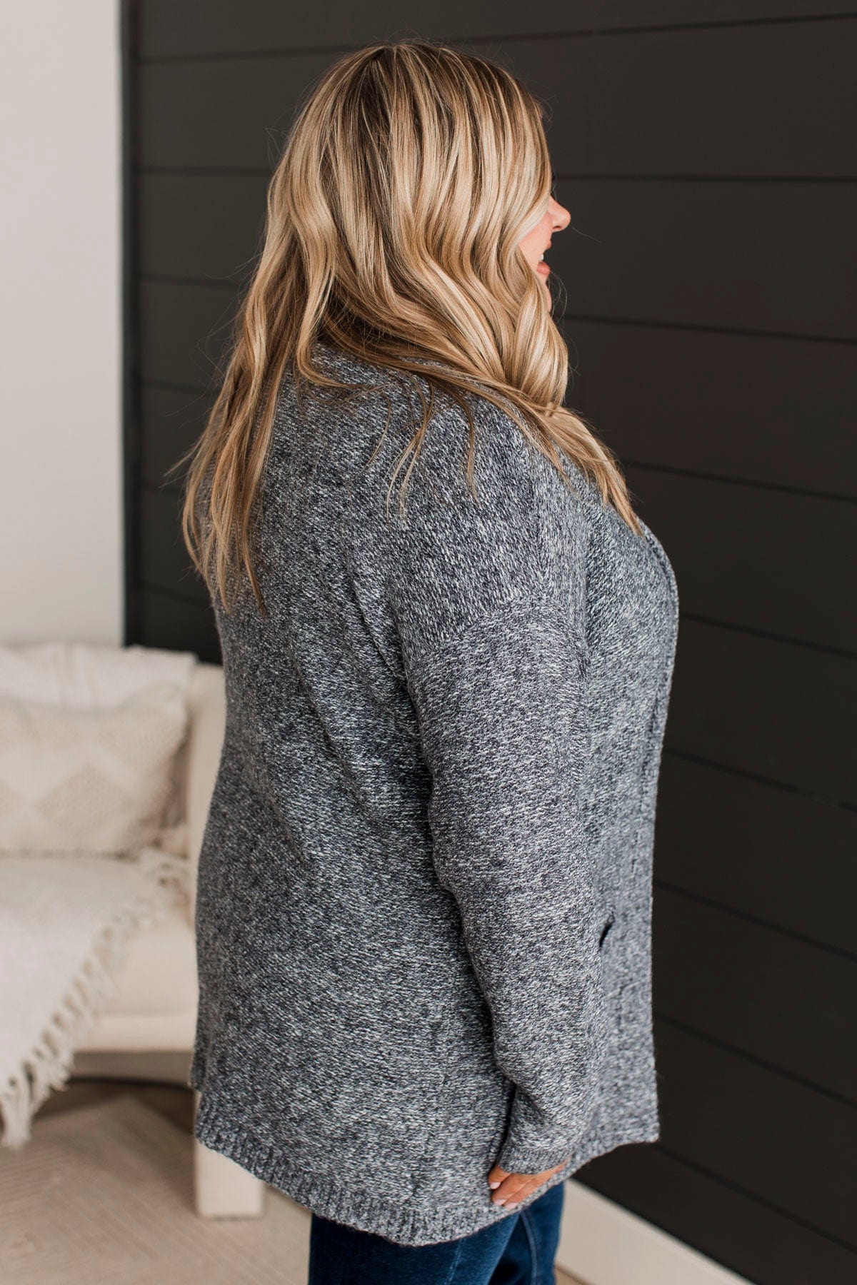 Quite A Delight Knit Cardigan- Grey
