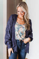 Make Your Own Path Knit Cardigan- Navy