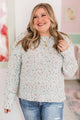 Absolutely Incredible Confetti Knit Sweater- Pale Blue