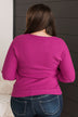 Hearts Beat Together Knit Sweater- Fuchsia