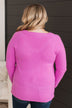 Touch Of Charm V-Neck Sweater- Orchid