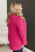 Walking On Clouds Knit Cardigan- Hot Pink