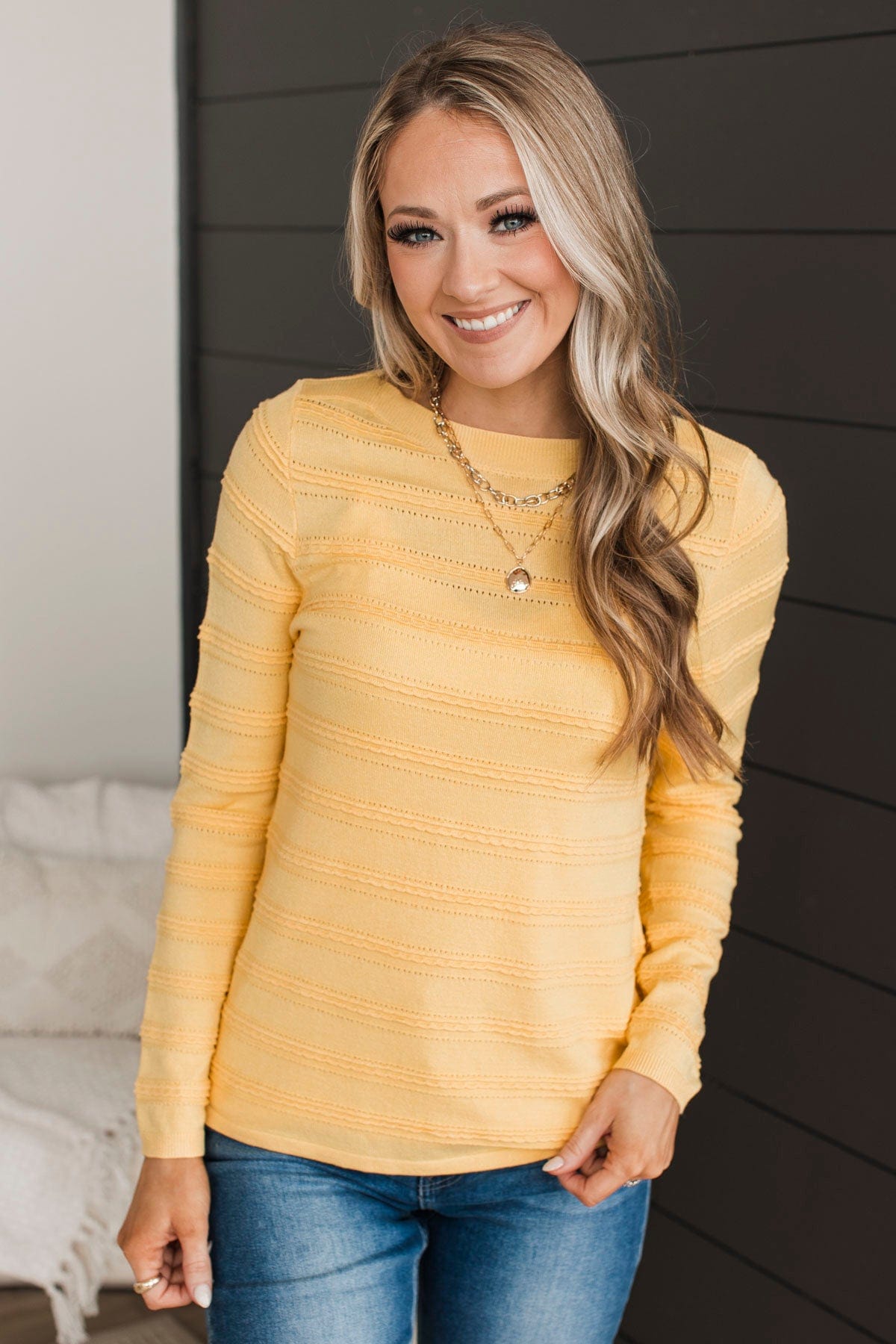 Abundance Of Love Knit Sweater Yellow The Pulse Boutique