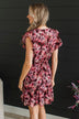 Dream Date Floral Dress- Burgundy