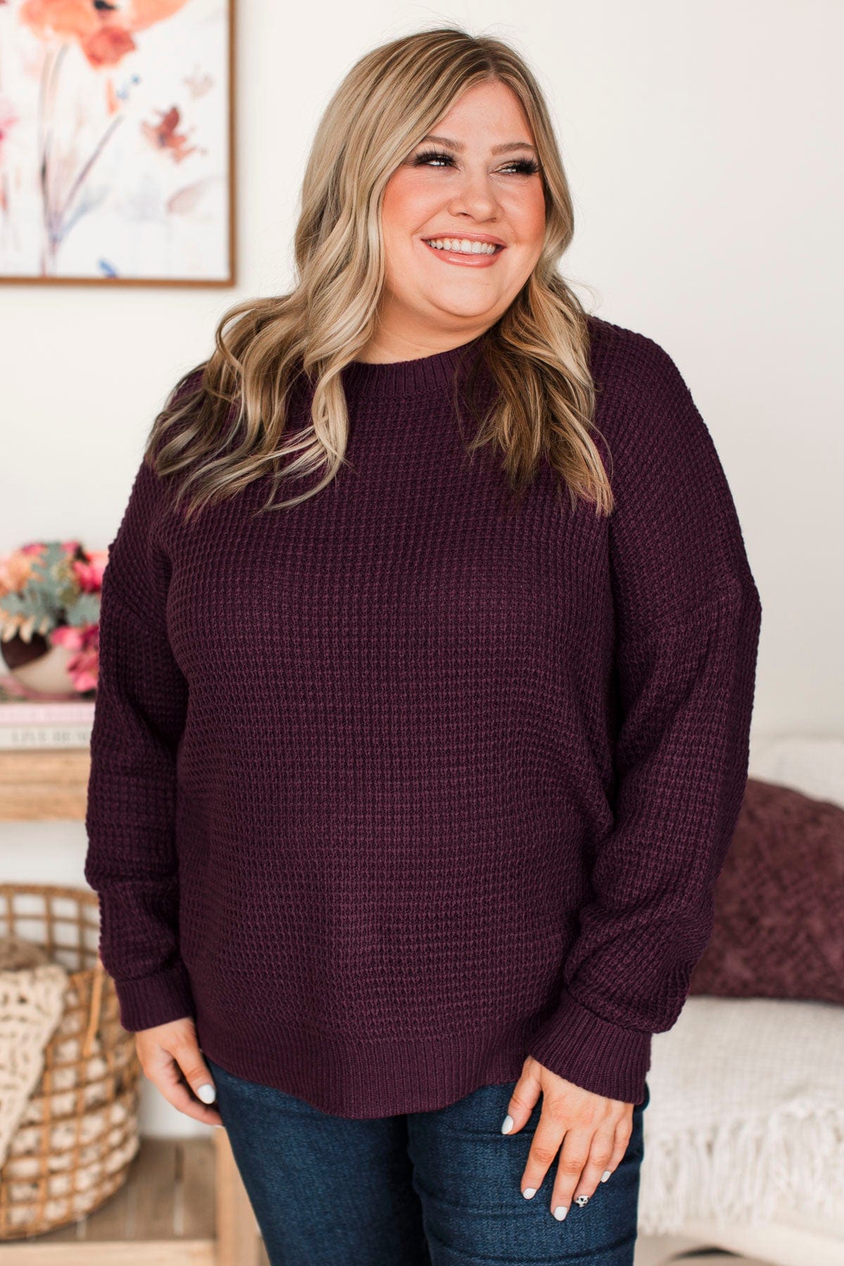Eggplant sales color sweater