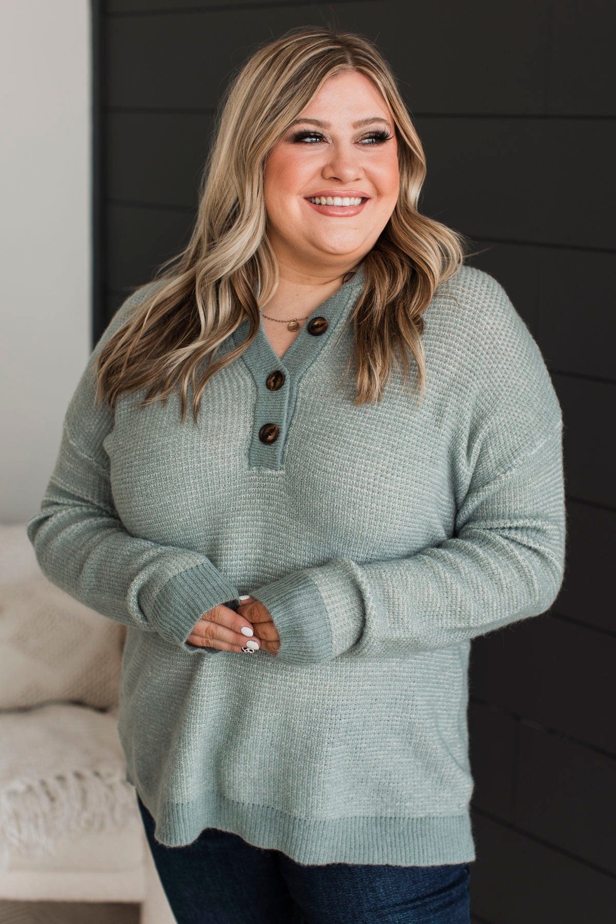 Perfectly Matched Knit Sweater- Dusty Mint – The Pulse Boutique