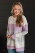 Unleash Your Shine Sweater- Cream & Lavender