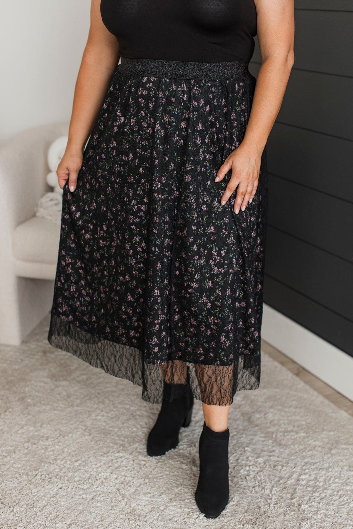 pellicule sweat lace pleats skirt ブラック sweat lace pleats skirt｜PELLICULE | ぺリキュール