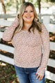 Feeling Hopeful Long Sleeve Floral Top- Ivory & Rust