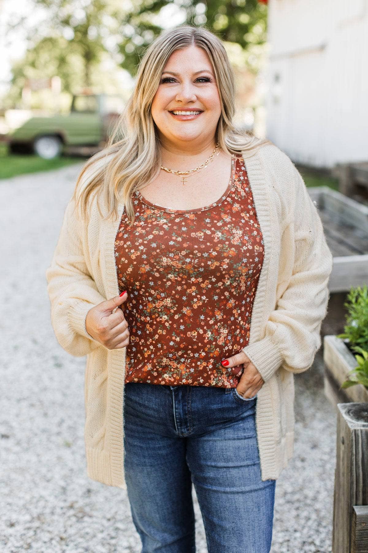 Make Your Own Path Knit Cardigan- Cream