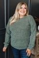 So Lovable Long Sleeve Pullover Top- Olive