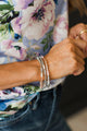 Shopping For Style Bracelet Set- Grey & Pink