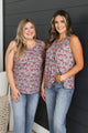 My One Wish Floral Tank Top- Grey Multi