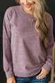 So Lovable Long Sleeve Pullover Top- Dusty Lavender