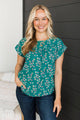 Radiant Presence Floral Top- Teal