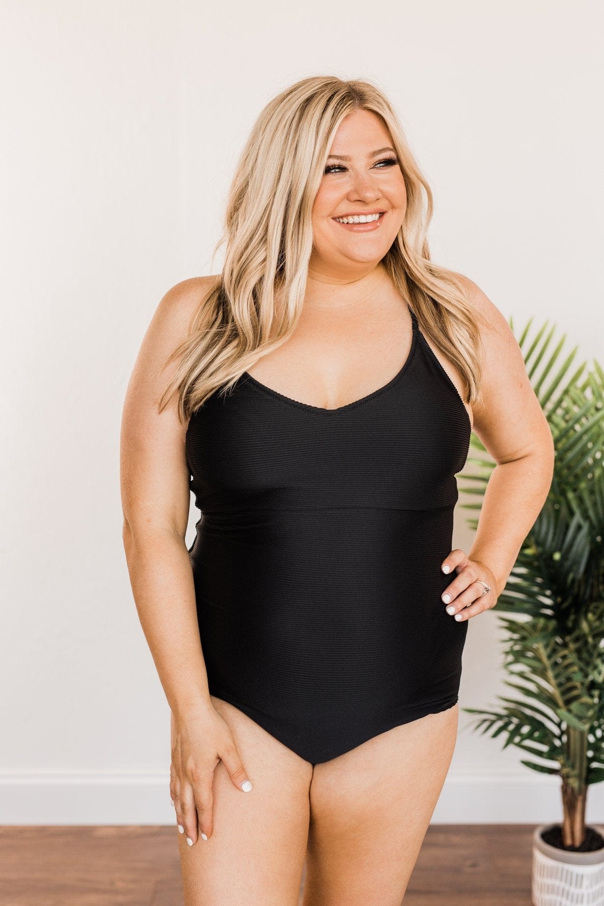 Summer At The Shore One-Piece Swimsuit- Black