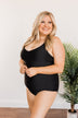 Summer At The Shore One-Piece Swimsuit- Black
