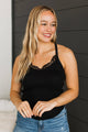 Hoping This Is Love Lace Tank Top- Black