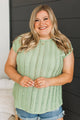 Unbelievable Beauty Cap Sleeve Top- Light Sage