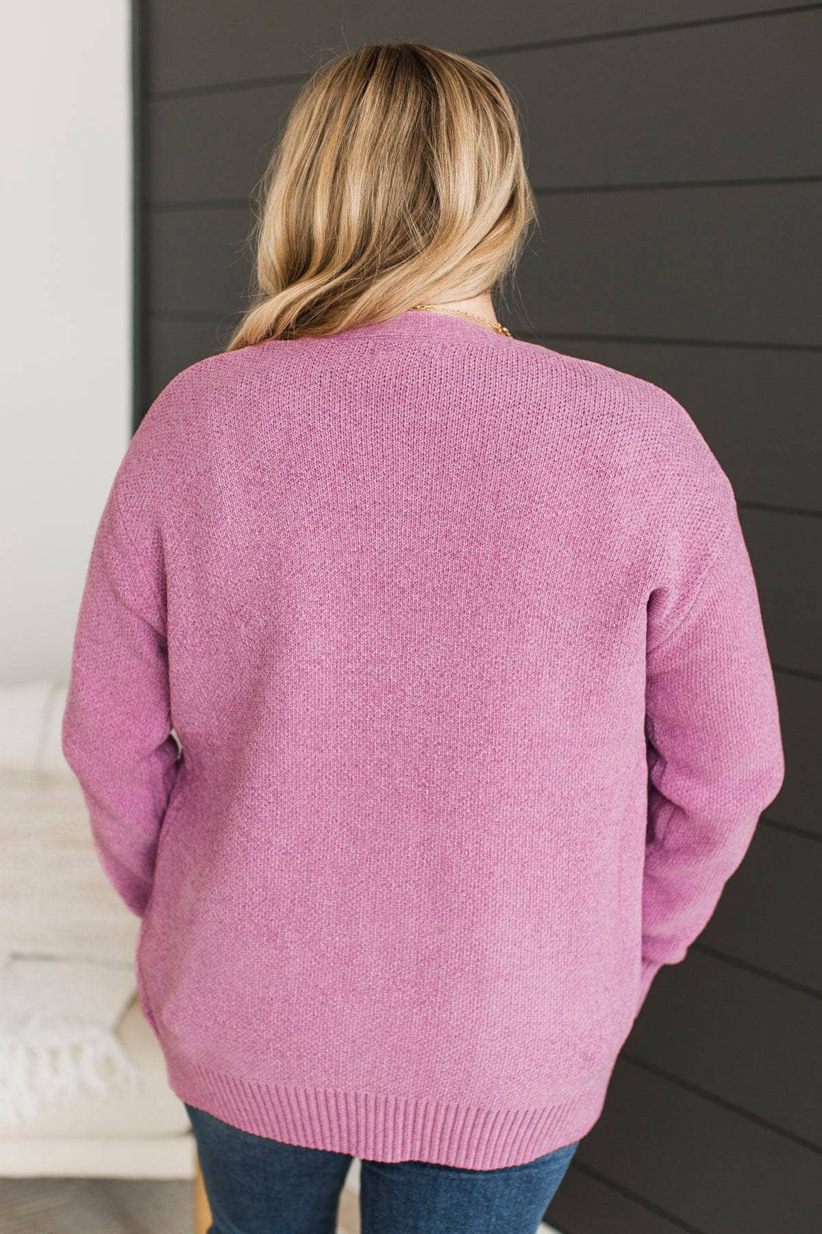 Cuddle Up To You Knit Cardigan- Light Orchid