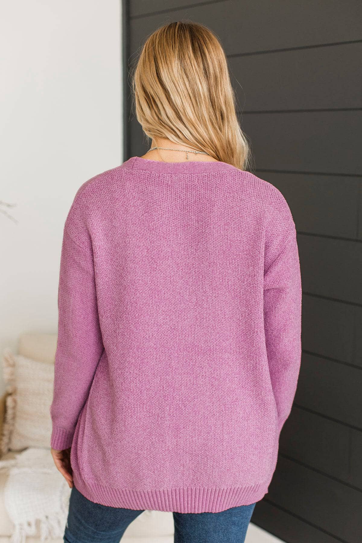 Light Pink Long Sweater Cardigan Virmaxy Women's Fuzzy Fleece Open