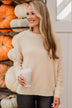 Captivating In Color Knit Sweater- Oatmeal