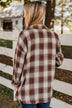 In Your Dreams Plaid Button Top- Chestnut