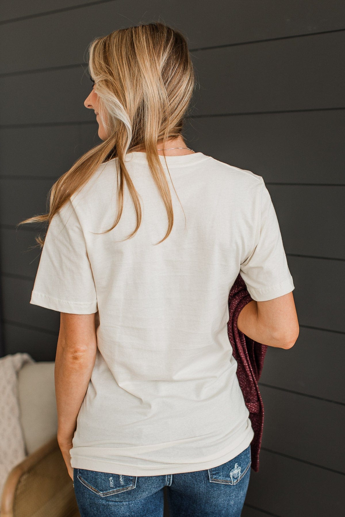 Always "Grateful" Graphic Tee- Cream