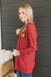 All To Ourselves Knit Cardigan- Red