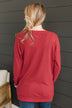 All To Ourselves Knit Cardigan- Red