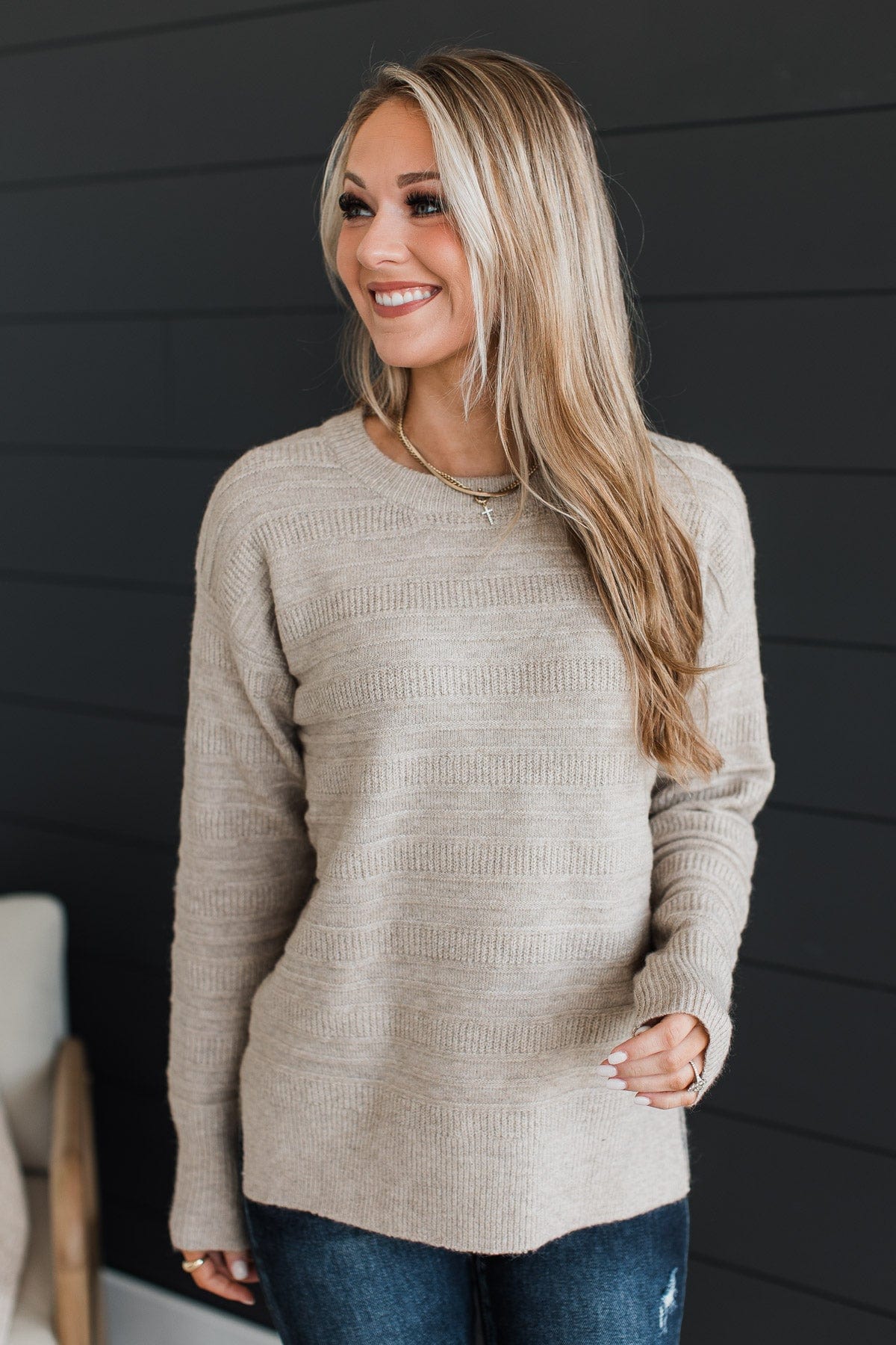 Test Of Time Knit Sweater- Oatmeal