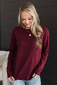 Expect Great Things Knit Sweater- Wine