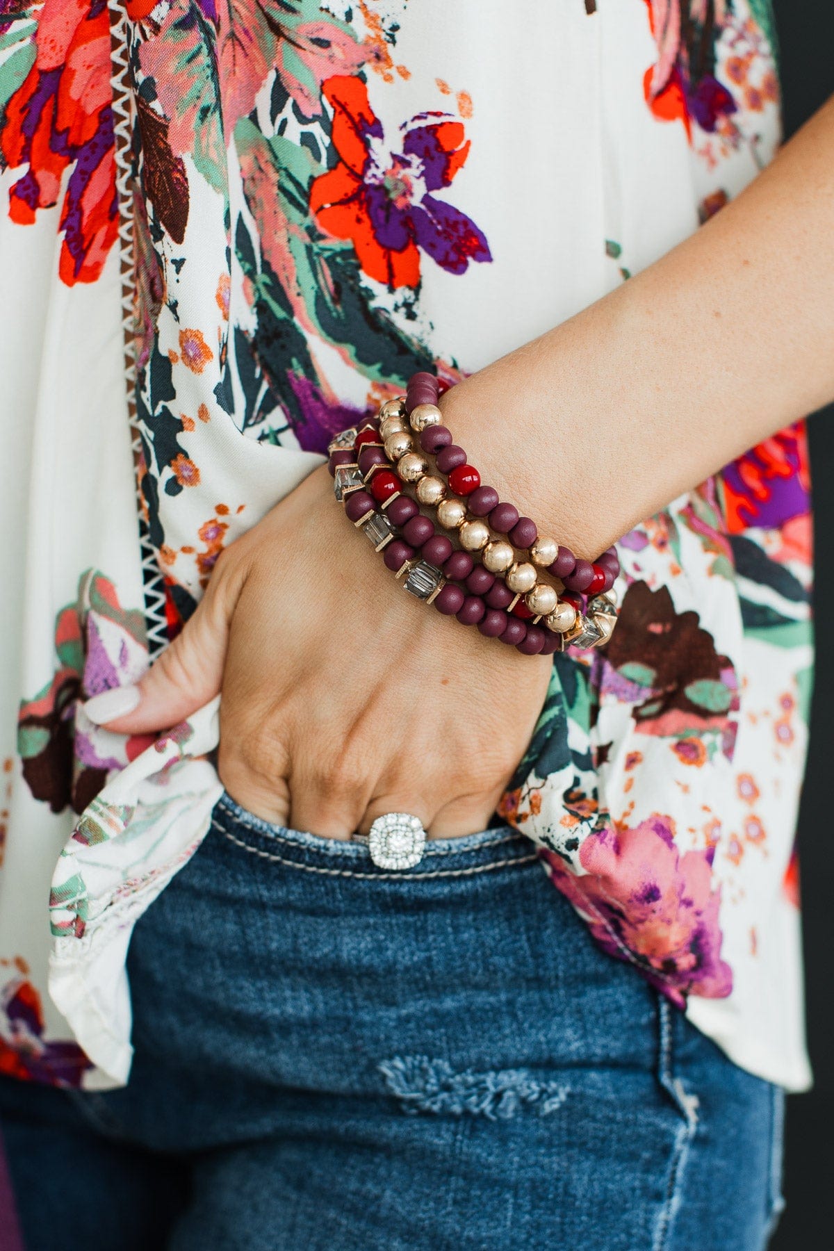 Such Sophistication Bracelet Set- Wine