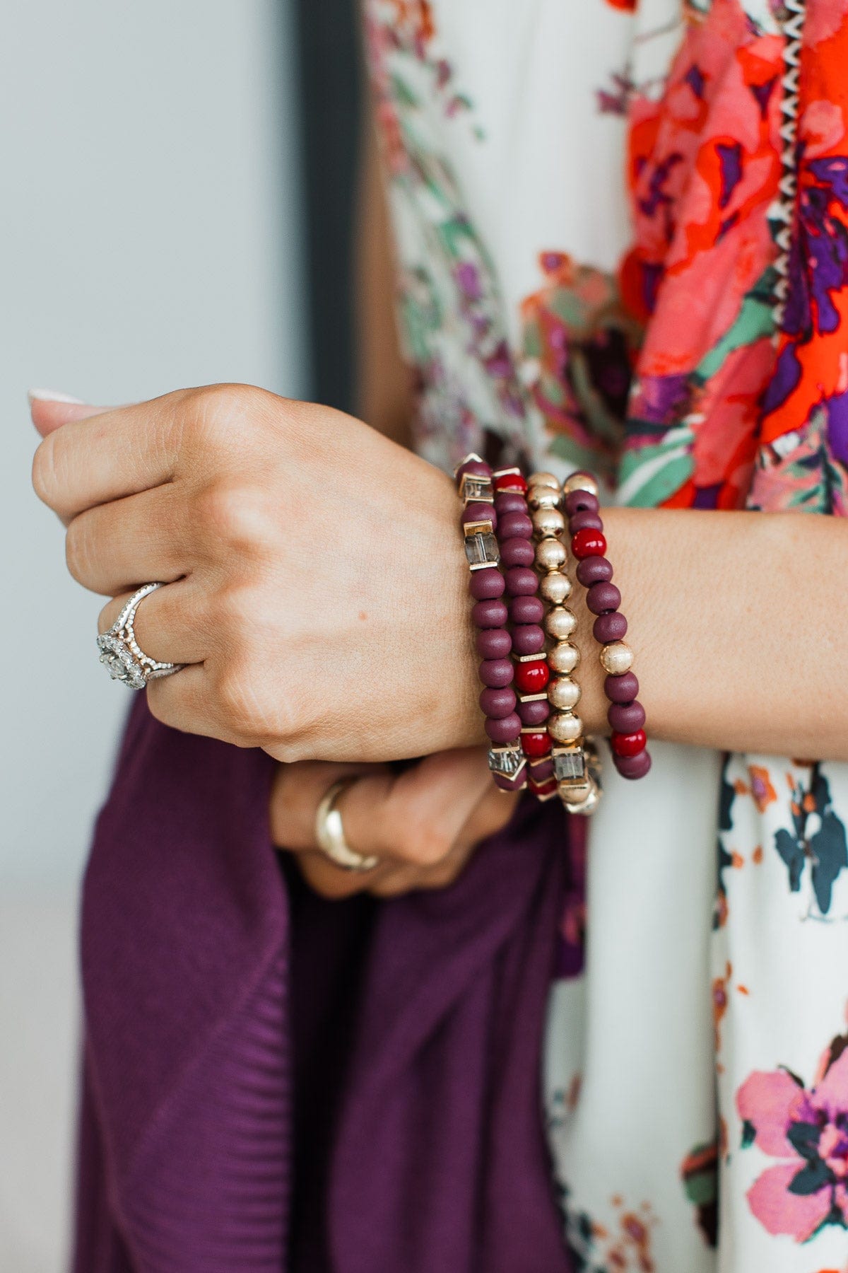 Such Sophistication Bracelet Set- Wine