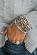 Posh Approach Bracelet Set- Light Grey