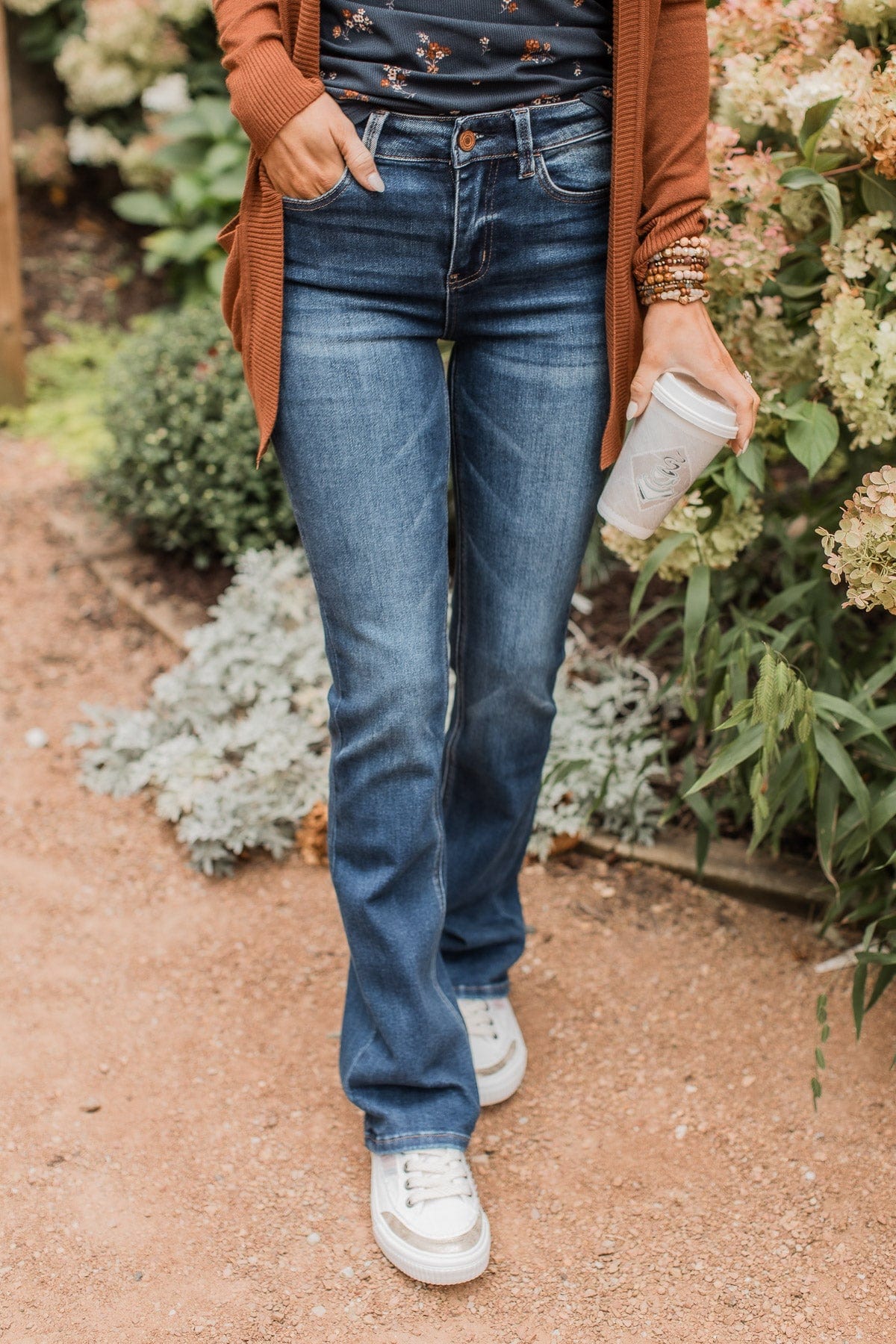 Vervet High-Rise Bootcut Jeans- Tamsin Wash