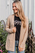 Props To You Sprinkle Knit Cardigan- Taupe