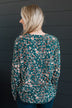 Won My Heart Floral Blouse- Hunter Green