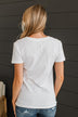 Light The Way V-Neck Top- White