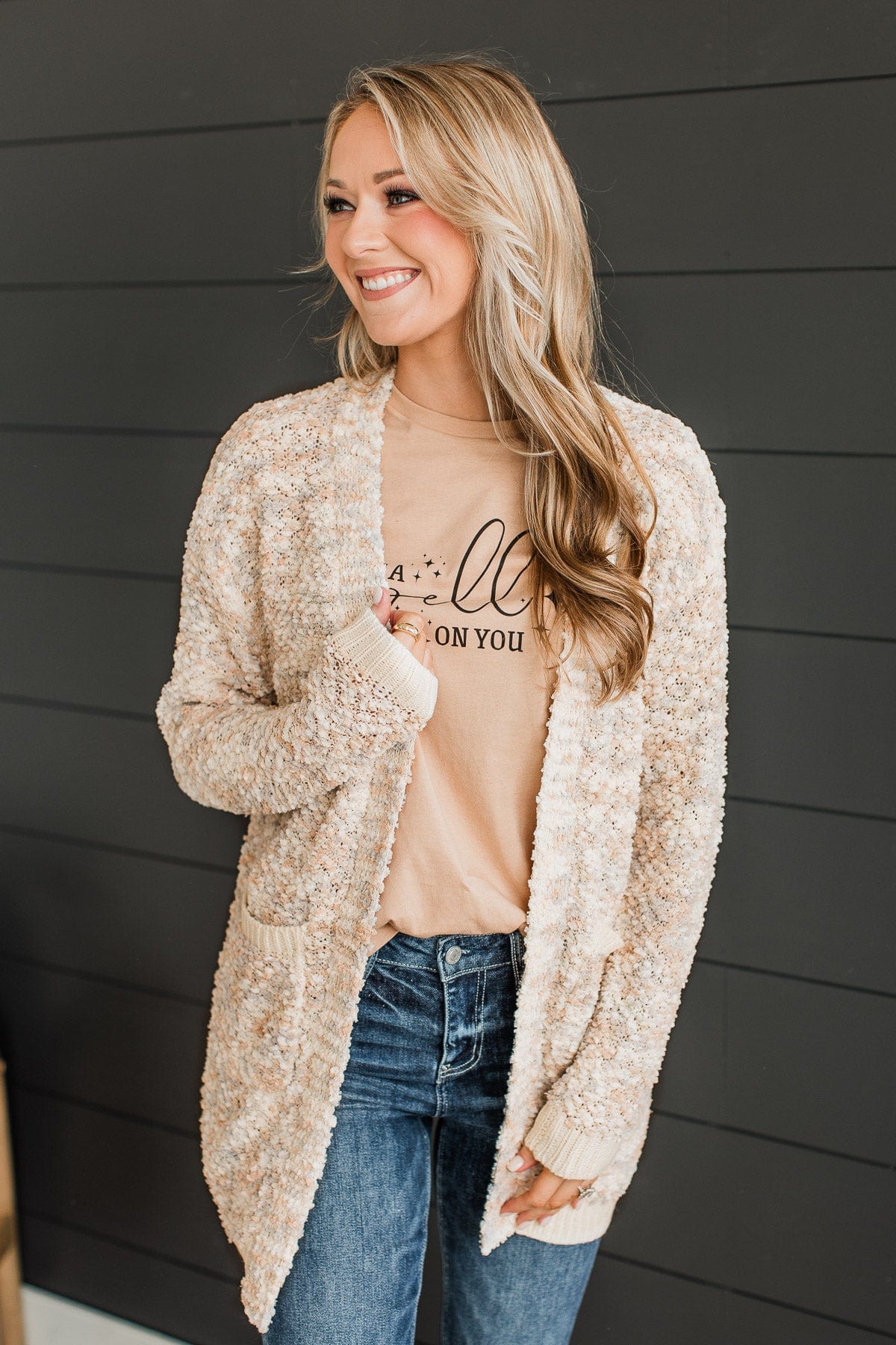 Love Remains Popcorn Knit Cardigan- Oatmeal – The Pulse Boutique