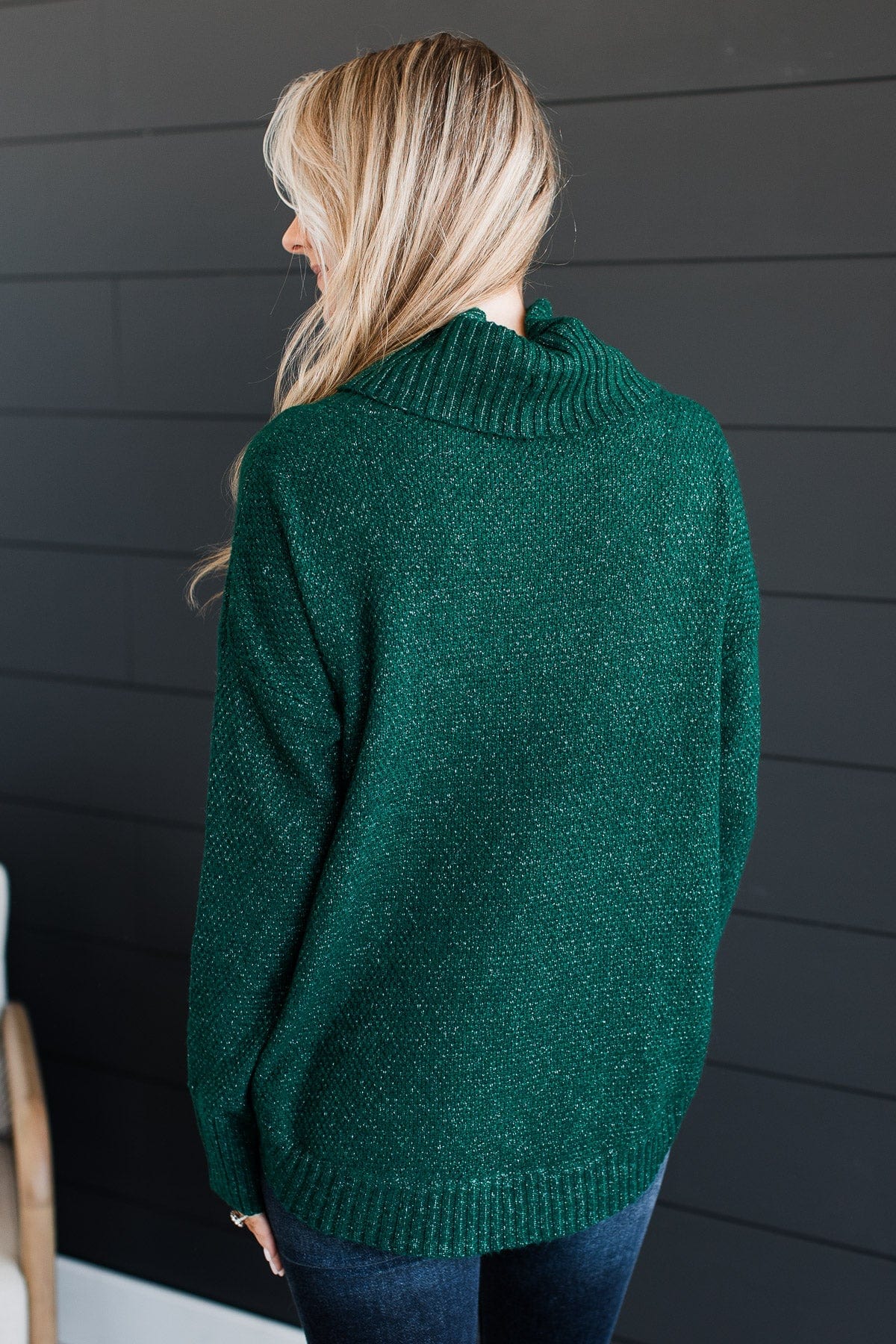 hunter green turtleneck sweater