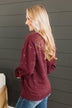 "Warm Memories" Crew Neck Pullover- Burgundy
