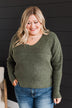Lovely Meeting You Knit Sweater- Olive