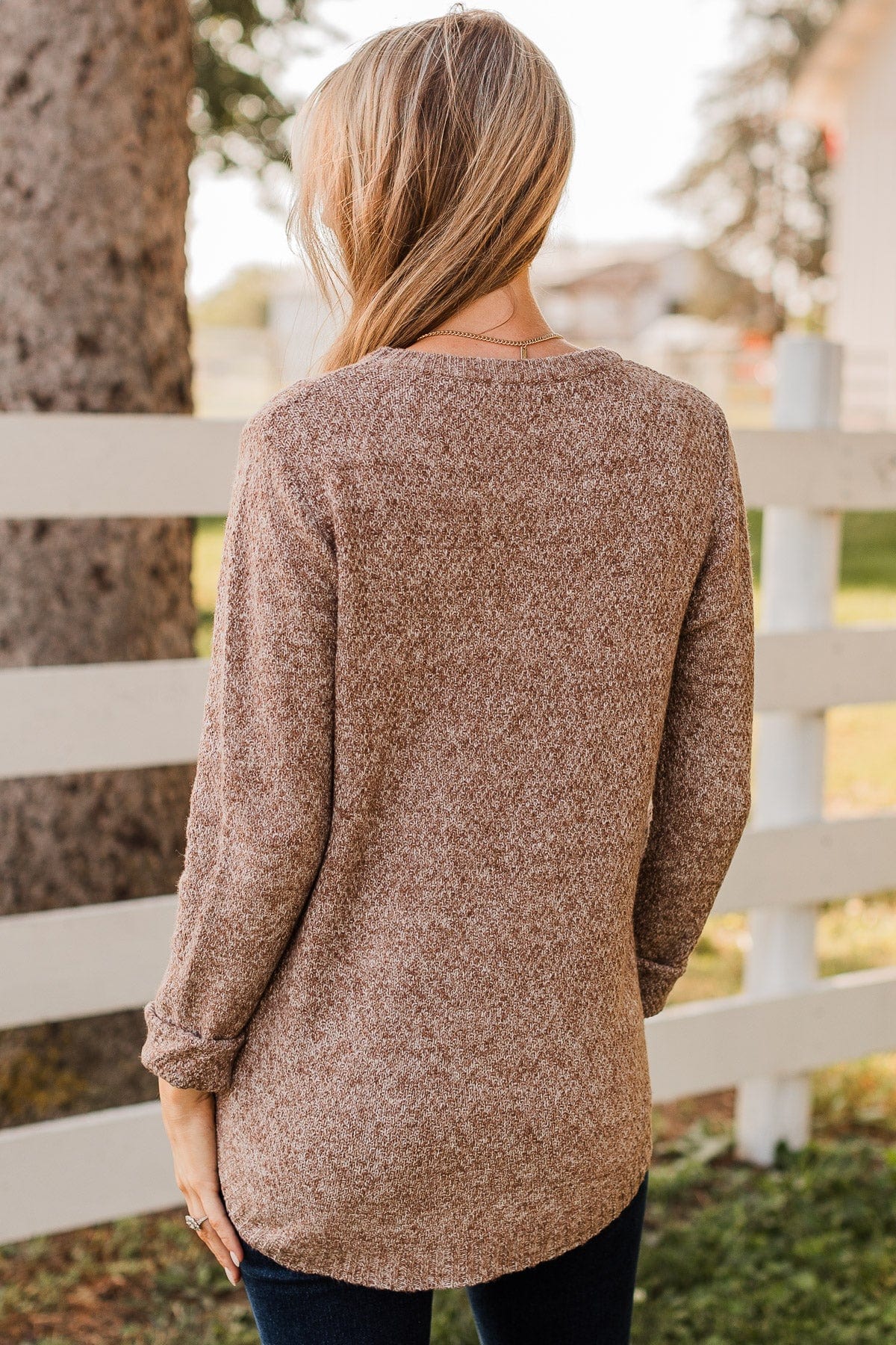 Runway Beauty Knit Sweater- Brown