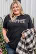 "But First Coffee" Graphic Tee- Black