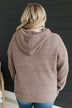Compelled By You Fuzzy Knit Hoodie- Dark Mocha